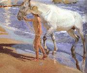 Joaquin Sorolla Horse bath France oil painting artist